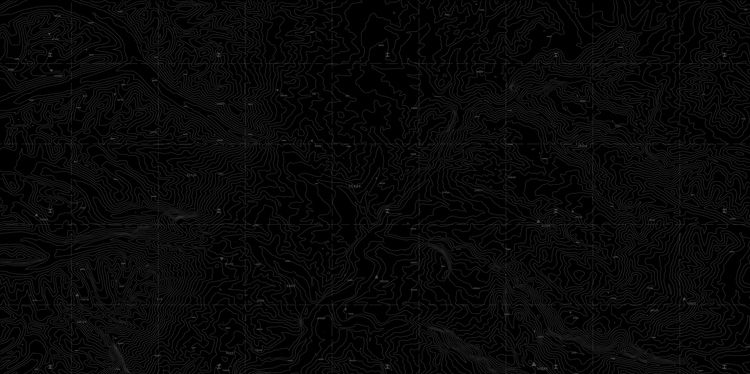 Topo Lines Black Pop